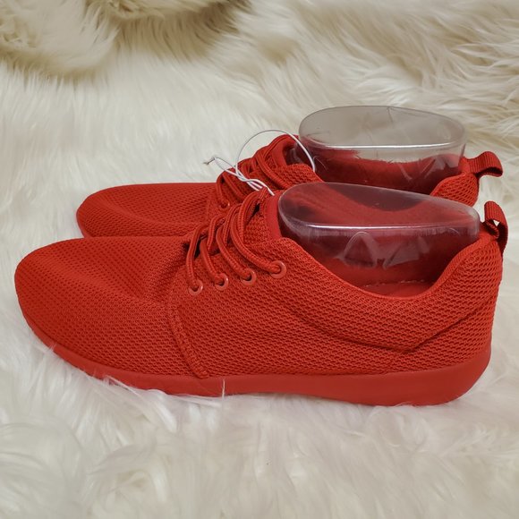 Citi Steps Women's Red Knit Lace Up Sneaker SZ 11 - Picture 5 of 10